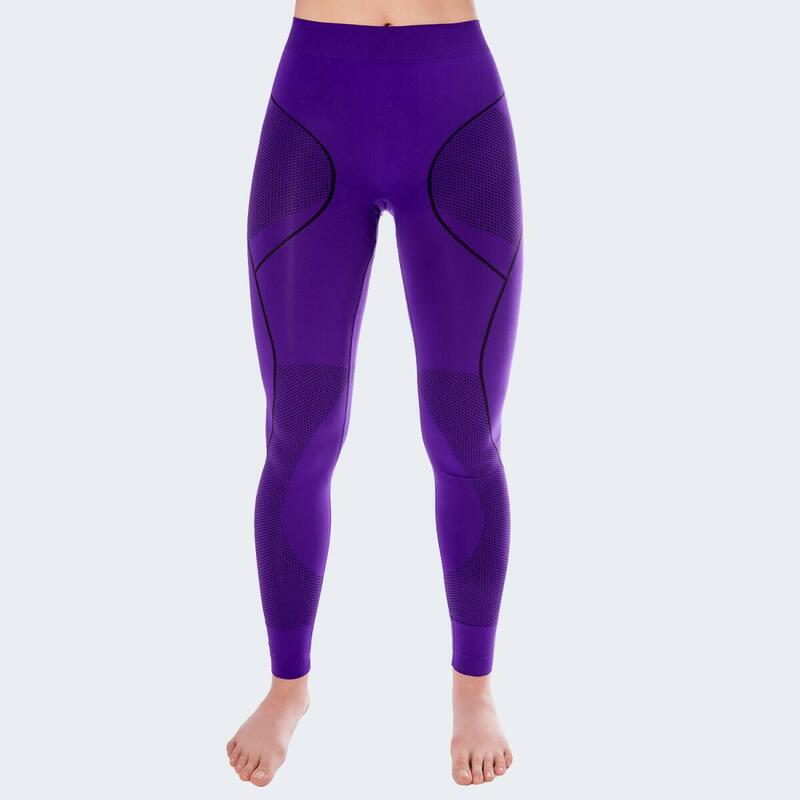 Pantalón térmico de esquí de lana merina para mujer - BL 900 - Morado