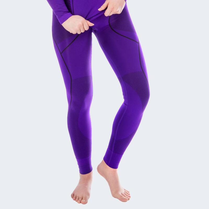 Pantaloni sportivi | Biancheria termica | Donna | Senza cuciture | Viola