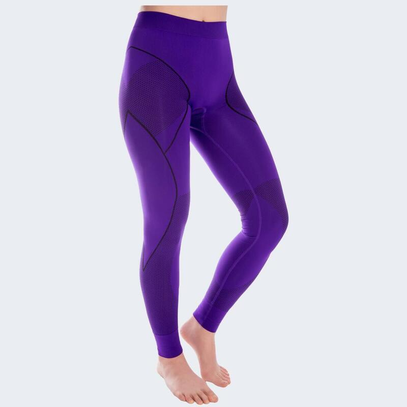 Pantalón deportivo y térmico | Ropa interior | Mujer | Sin costuras | Morado