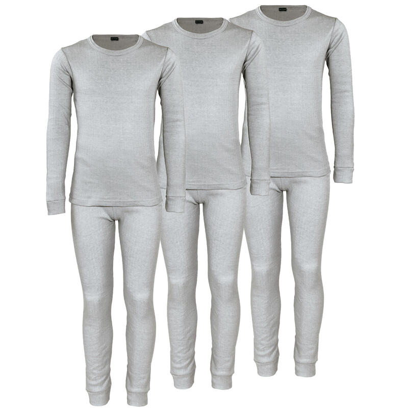 3 sets intimi termici | 3 maglie + 3 pantaloni | Bambino | Grigio