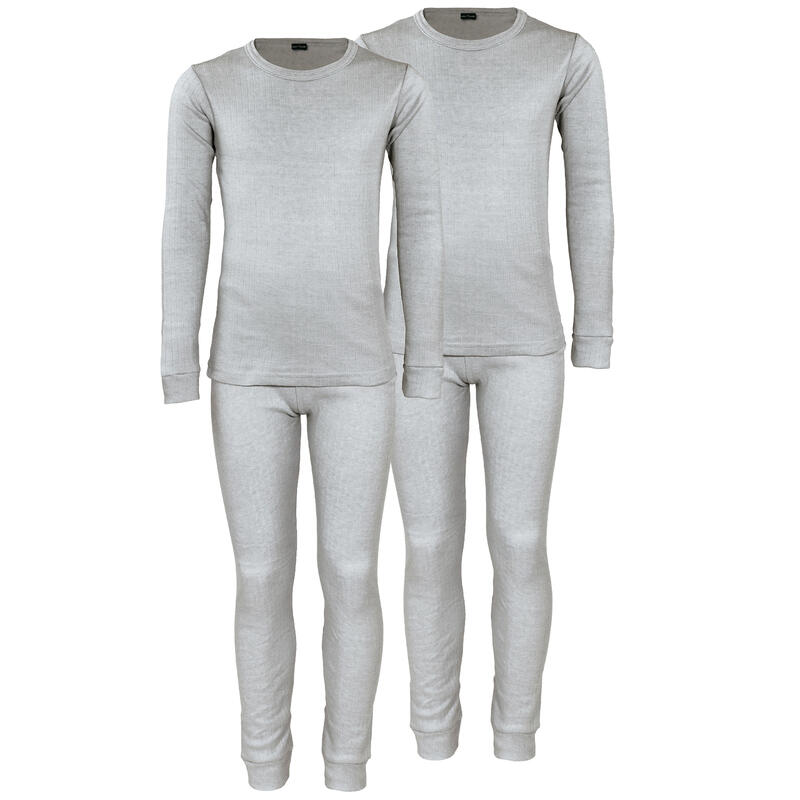 2 sets intimi termici | 2 maglie + 2 pantaloni | Bambino | Grigio