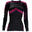 Camiseta deportiva | Ropa interior térmica | Mujer | Sin costuras | Negro/Rosa