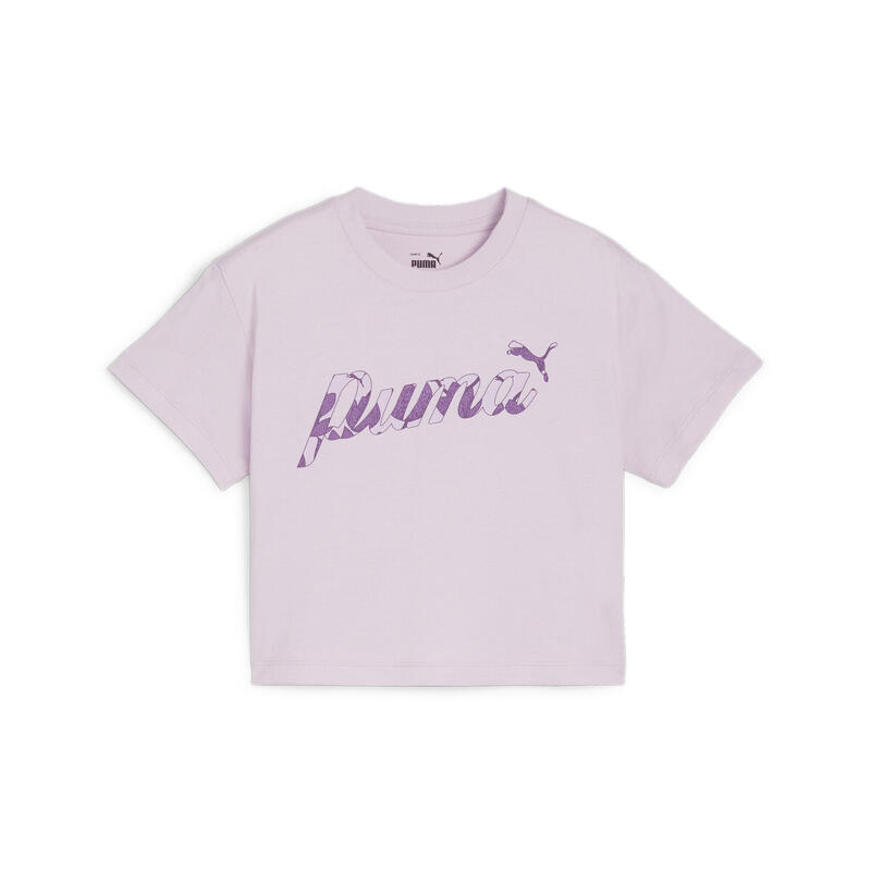 Crop T-shirt ESS+ BLOSSOM per ragazzi PUMA Grape Mist Purple