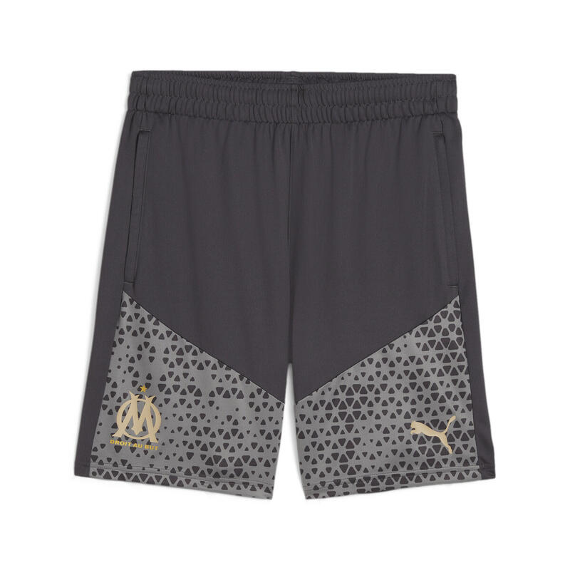 Olympique de Marseille voetbaltrainingsshort PUMA Dark Coal Sand Dune Gray Beige