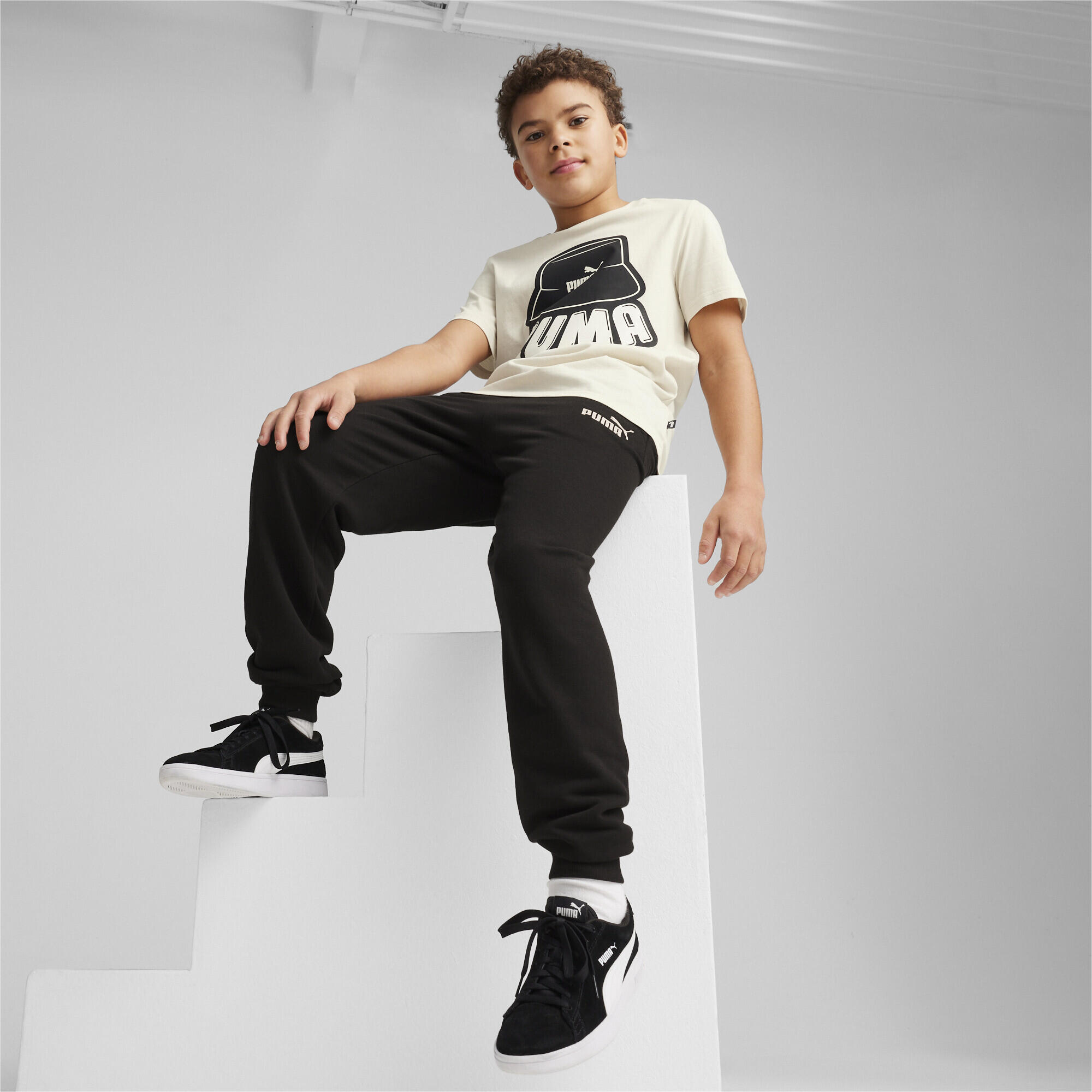 Pantaloni della tuta ESS+ Mid 90s per ragazzi PUMA Black 4/5