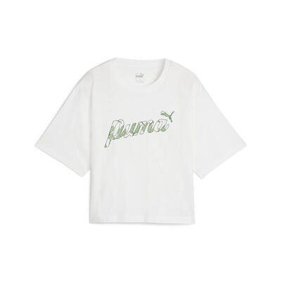 Blossom kort t-shirt met print voor dames puma white