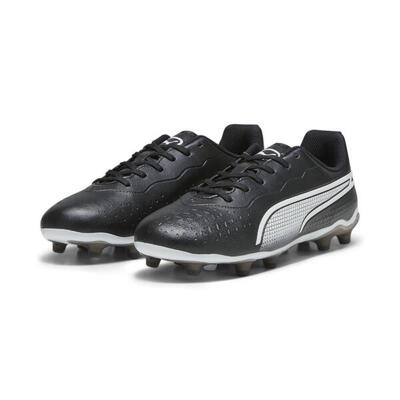 King match fg/ag voetbalschoenen voor jongeren puma black white