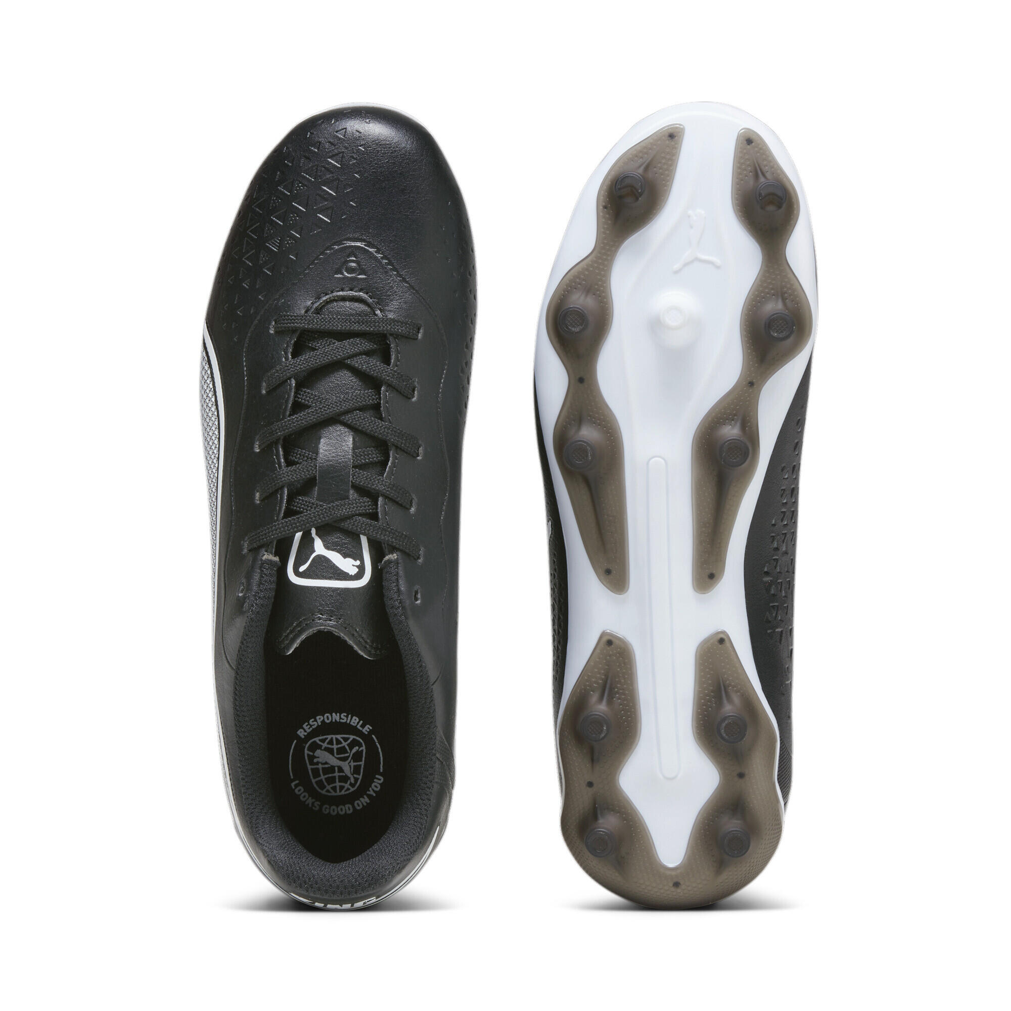 Botas de fútbol Niños KING MATCH FG/AG PUMA Black White 4/7
