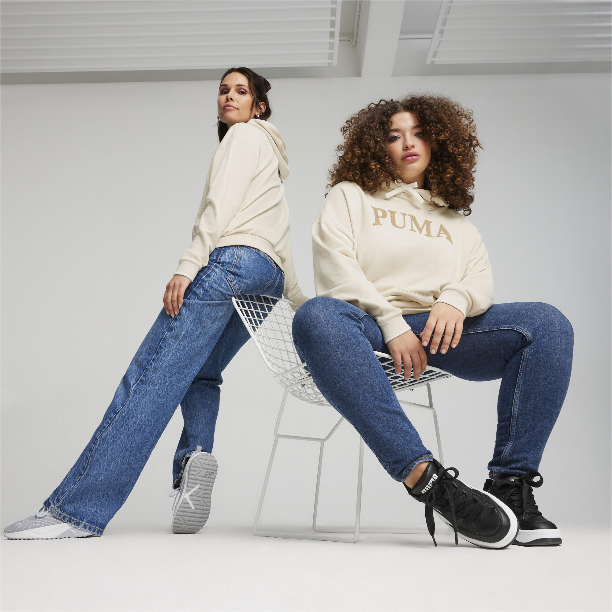 Hoodie PUMA SQUAD Femme PUMA Alpine Snow White 2/6