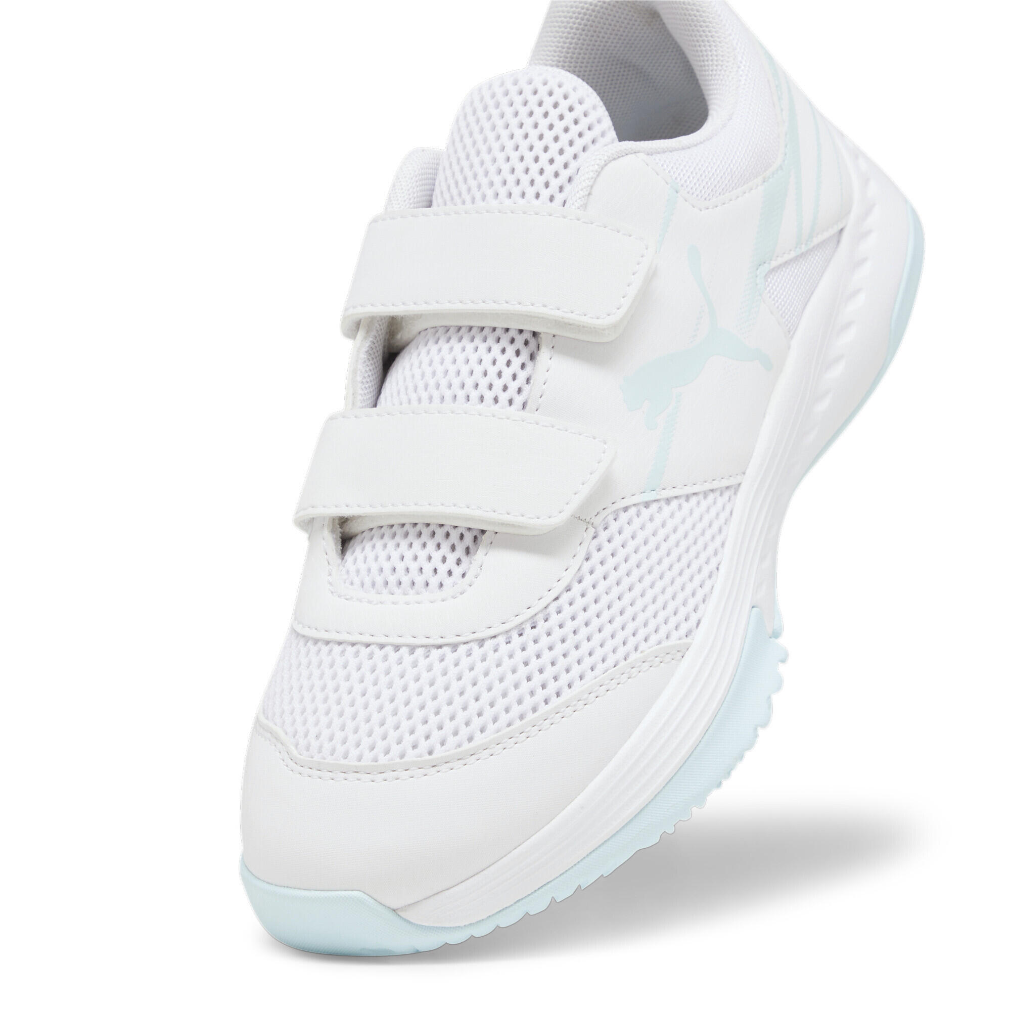 Varion II Indoor Hallensportschuhe Jugendliche PUMA White Light Aqua Blue 6/7