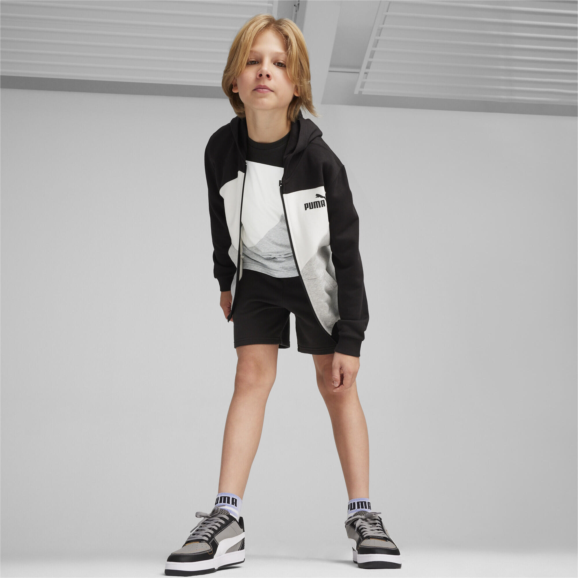 Sudadera con capucha Niño con cremallera completa PUMA POWER Colourblock PUMA 3/4
