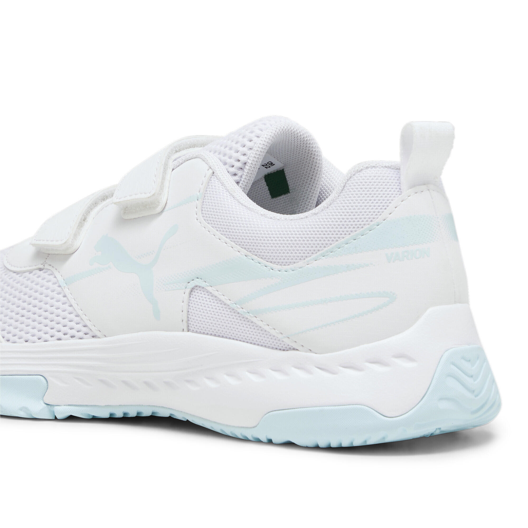 Varion II Indoor Hallensportschuhe Jugendliche PUMA White Light Aqua Blue 2/7