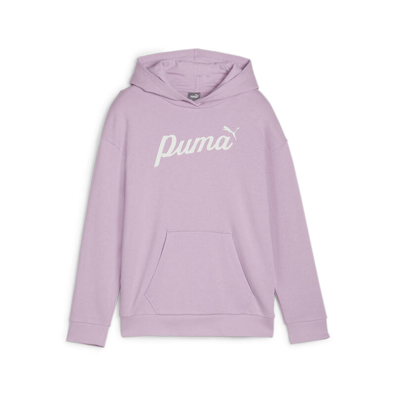 Felpa con cappuccio ESS+ Script per ragazzi PUMA Grape Mist Purple