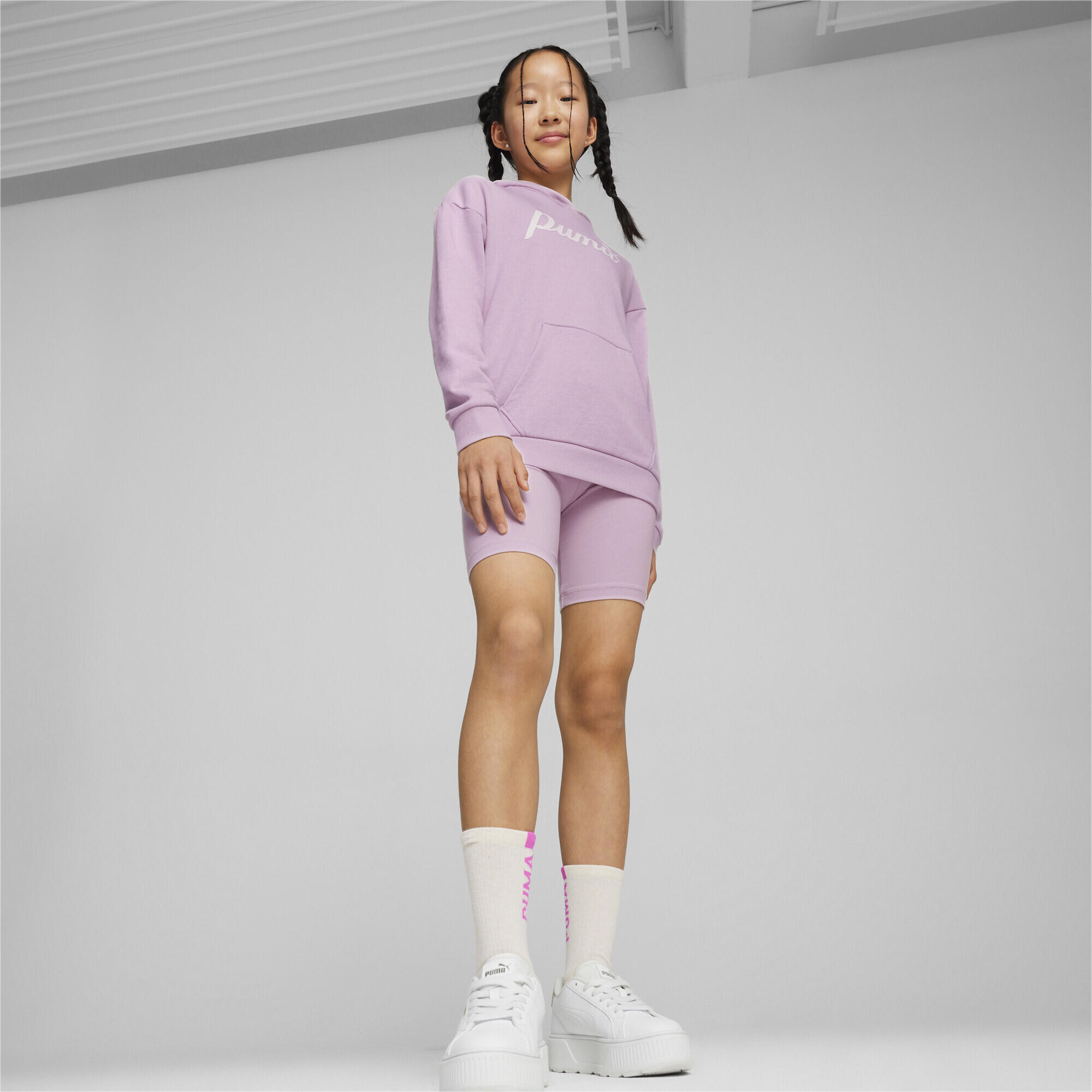 Hoodie Script ESS+ Enfant et Adolescent PUMA Grape Mist Purple 4/5