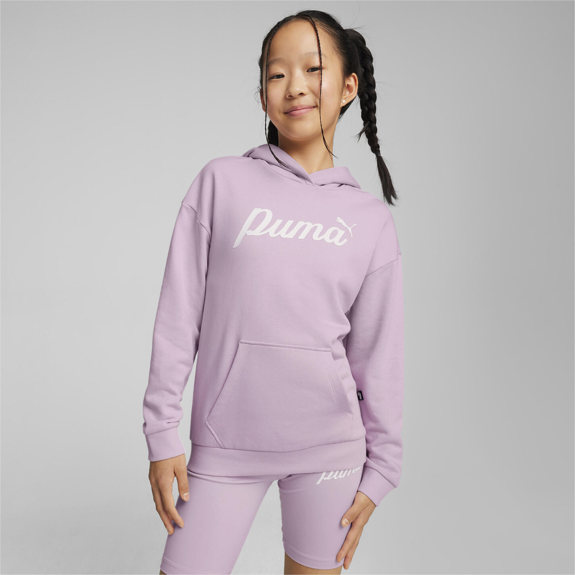 Hoodie Script ESS+ Enfant et Adolescent PUMA Grape Mist Purple 2/5