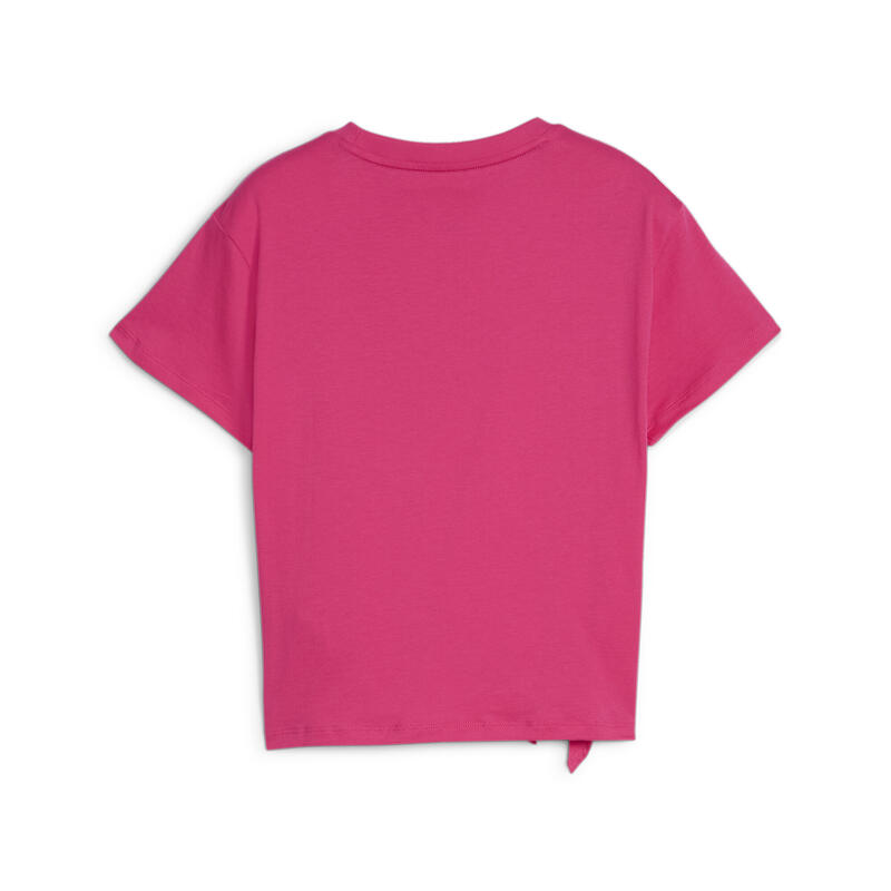 T-shirt Essentials+ Logo Knotted enfant et adolescent PUMA Garnet Rose Pink