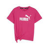 Essentials+ Logo Knotted T-shirt voor jongeren PUMA Garnet Rose Pink