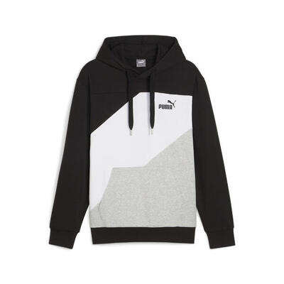 Felpa con cappuccio PUMA POWER a blocchi di colore da uomo PUMA Black