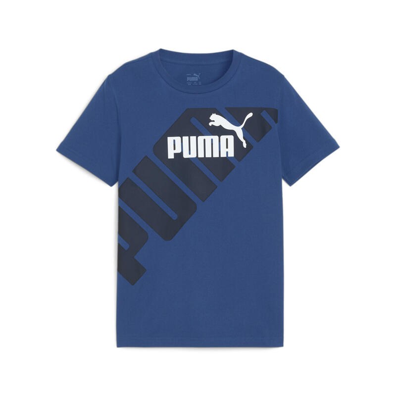 Maglietta grafica PUMA POWER per ragazzi PUMA Cobalt Glaze Blue