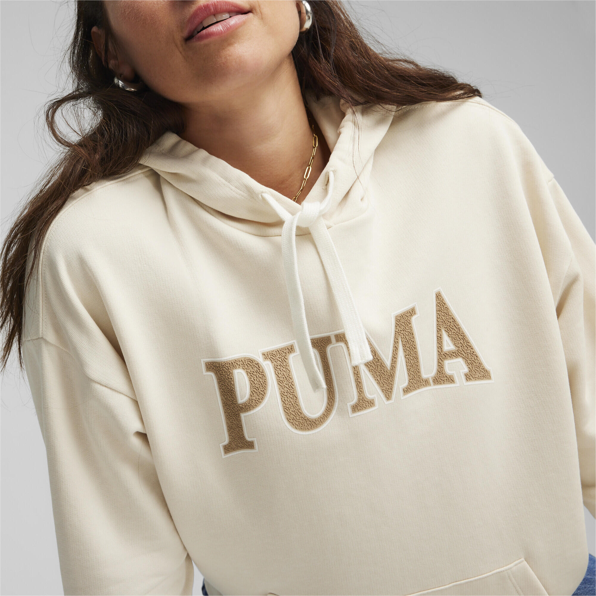 Hoodie PUMA SQUAD Femme PUMA Alpine Snow White 5/6