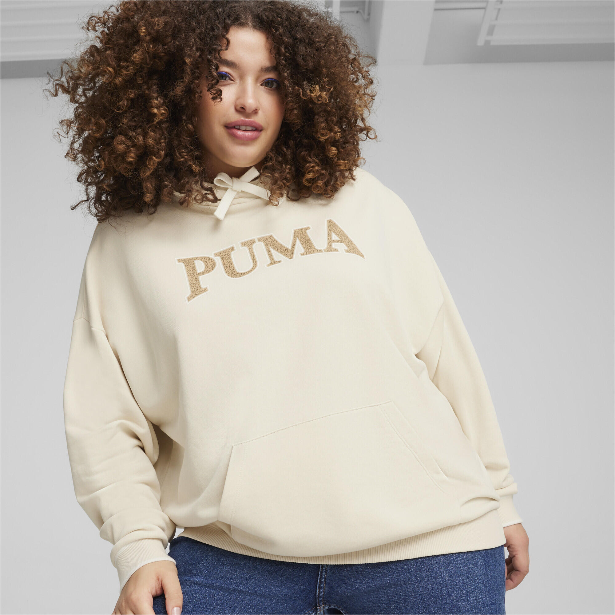 Hoodie PUMA SQUAD Femme PUMA Alpine Snow White 3/6