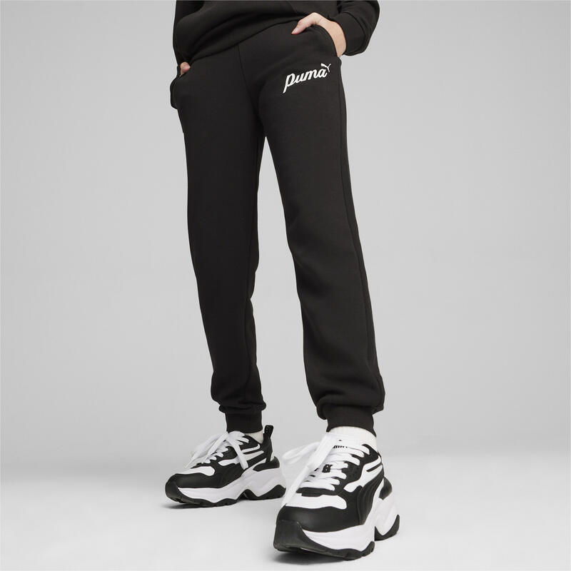 ESS+ Script sweatpants voor meisjes PUMA Black