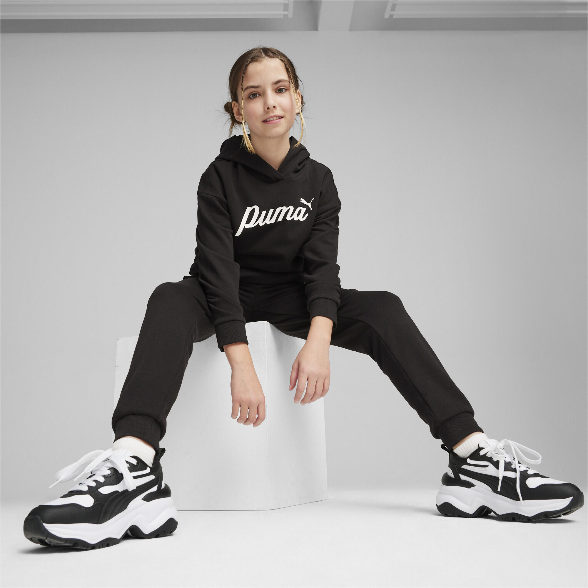 Pantalon de survêtement Script ESS+ Enfant et Adolescent PUMA Black 4/5