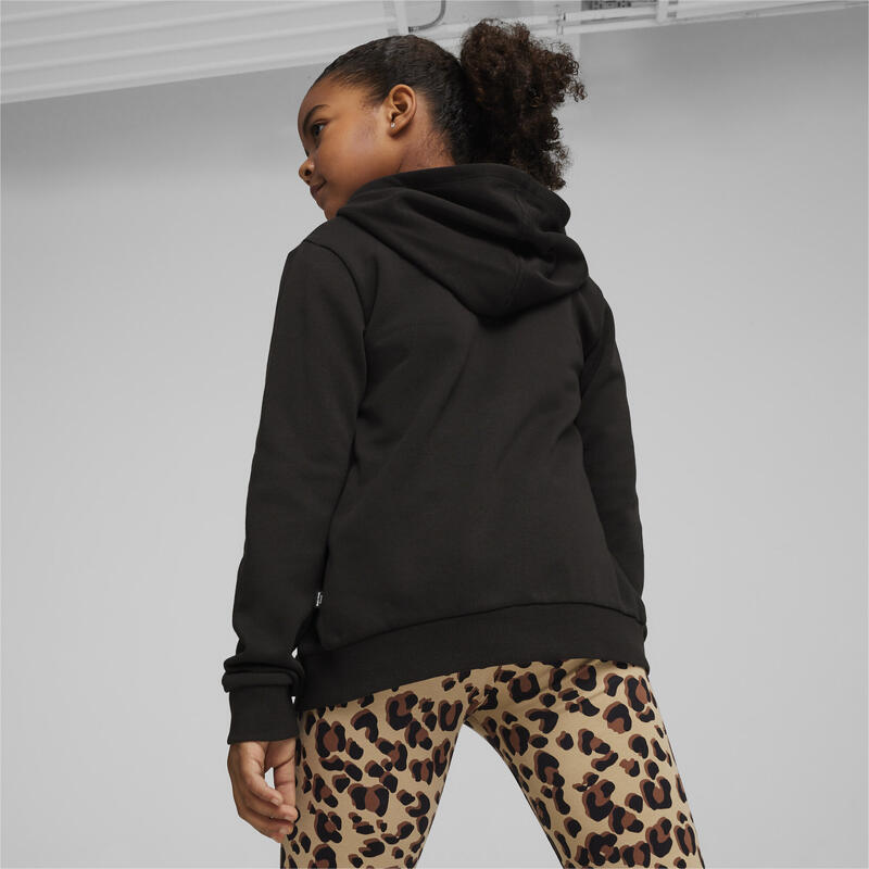 ESS+ ANIMAL hoodie met volledige ritssluiting voor jongeren PUMA Black