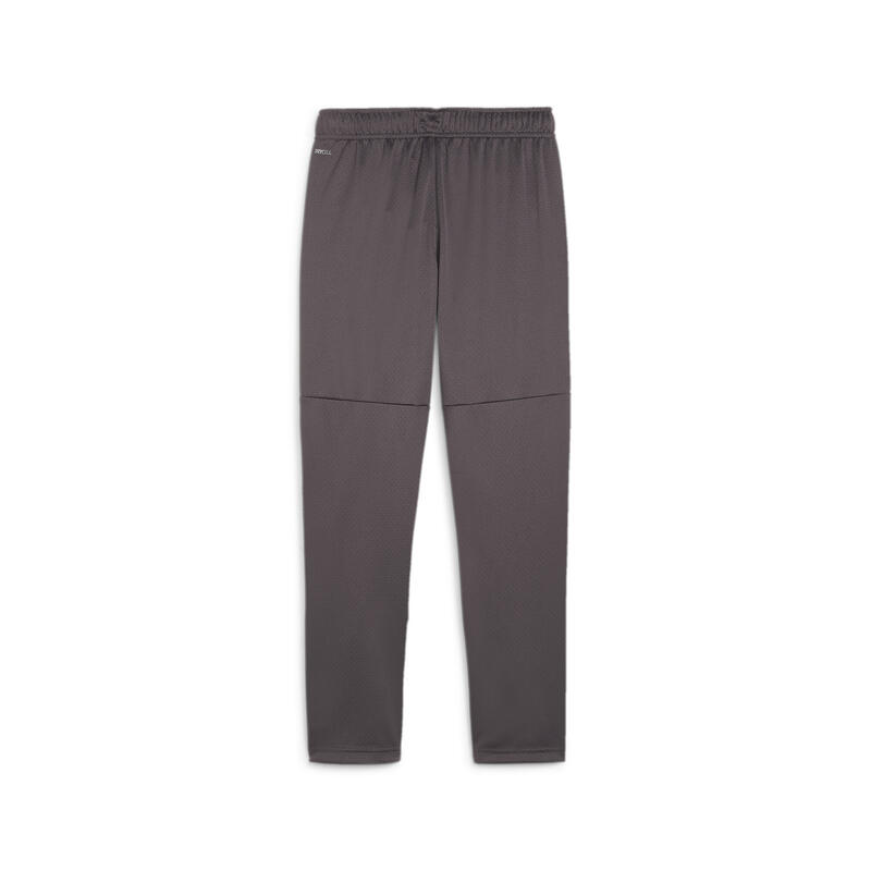 Pantalones Niños OM de training de fútbol PUMA Dark Coal Sand Dune Gray Beige