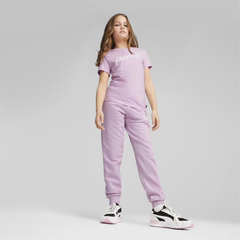 Pantaloni della tuta ESS+ Script da bambina PUMA Grape Mist Purple
