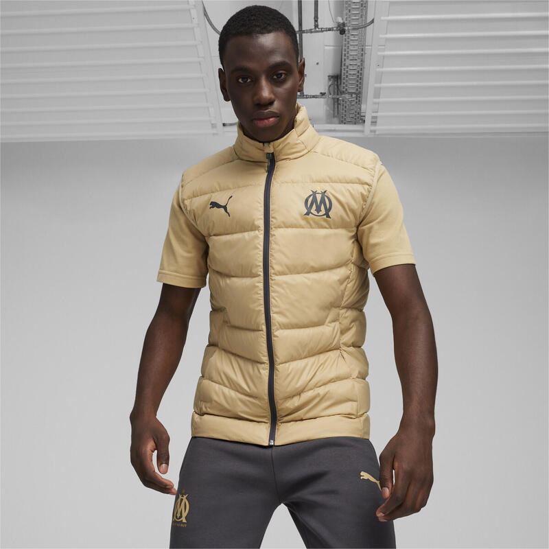 Gilet imbottito da calcio Casuals Olympique de Marseille da uomo PUMA