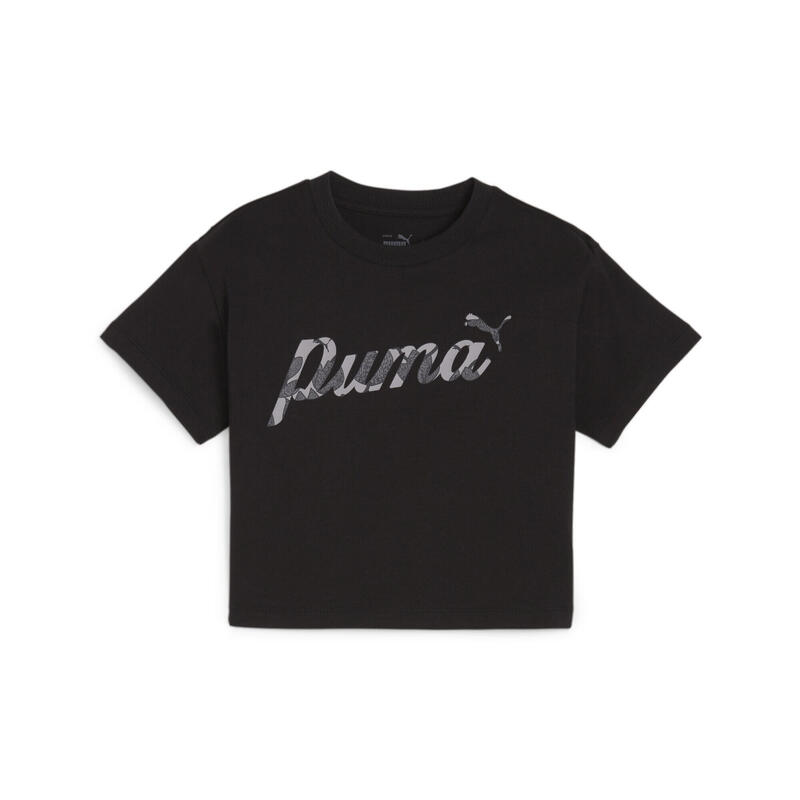 ESS+ BLOSSOM kort T-shirt voor jongeren PUMA Black