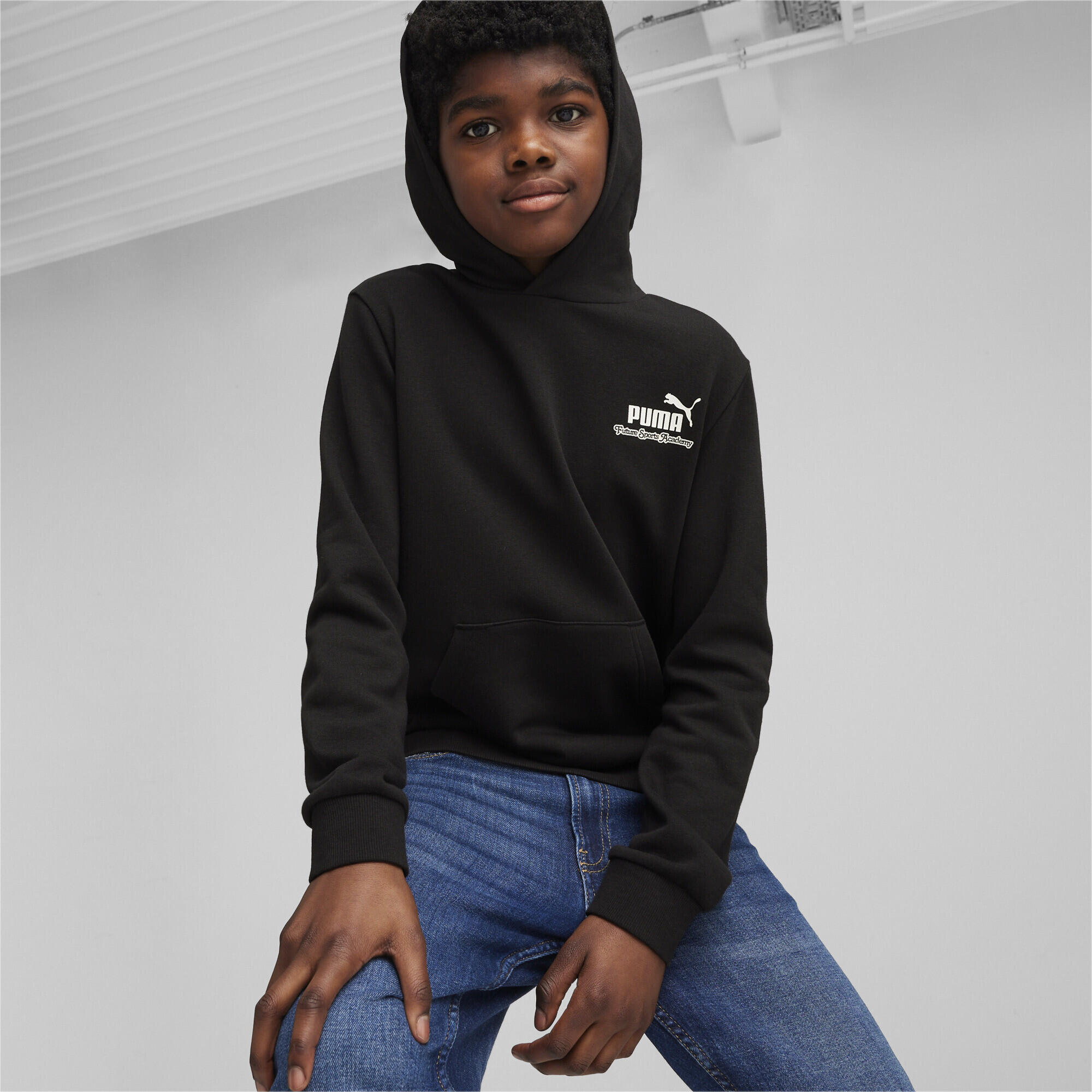 Młodzieżowa bluza z kapturem ESS+ MID 90s PUMA Black 2/5