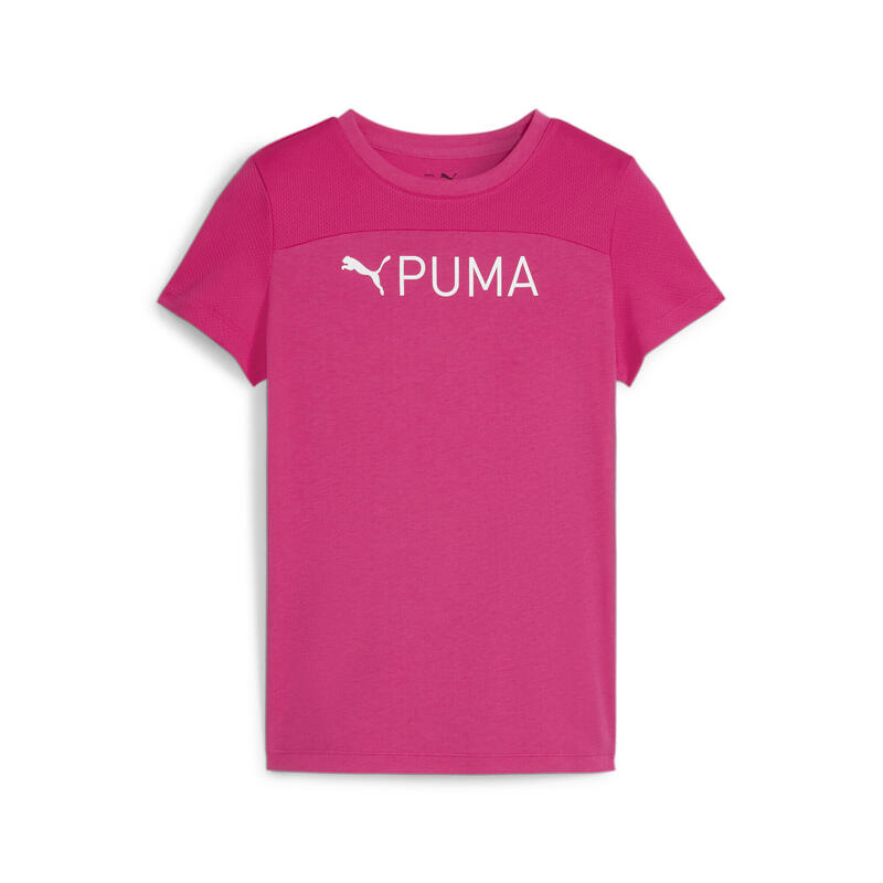 T-shirt PUMA FIT da ragazzi PUMA Garnet Rose Pink