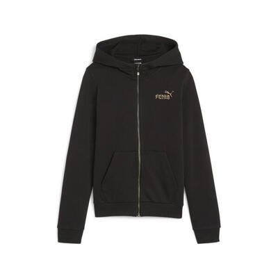 Felpa con cappuccio a zip ESS+ ANIMAL per ragazzi PUMA Black