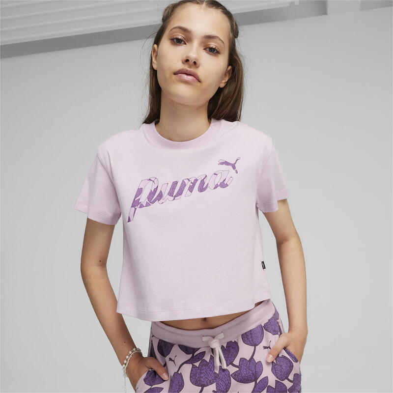 Camiseta corta Niño ESS+ BLOSSOM PUMA Grape Mist Purple