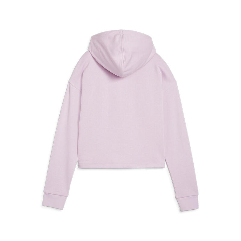 Essentials cropped hoodie met logo dames PUMA Grape Mist Purple
