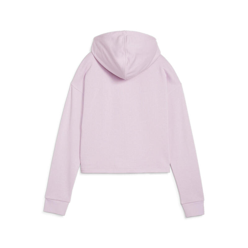 Hoodie court à logo Essentials Femme PUMA Grape Mist Purple