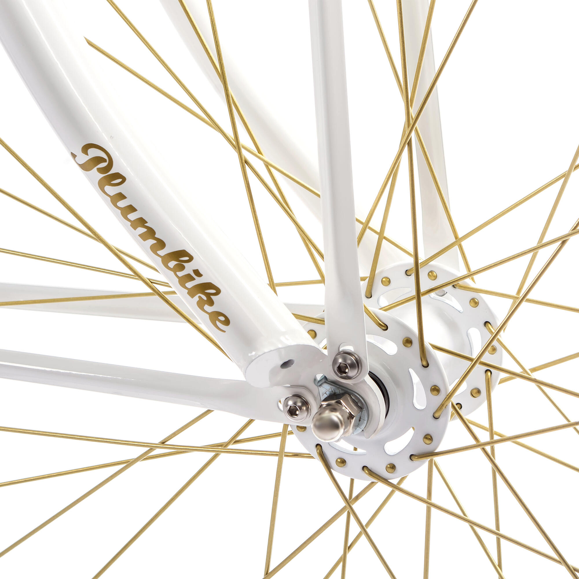 Rower miejski damski Plumbike La Donna Gold White 7B z hamulcem v-brake 4/7
