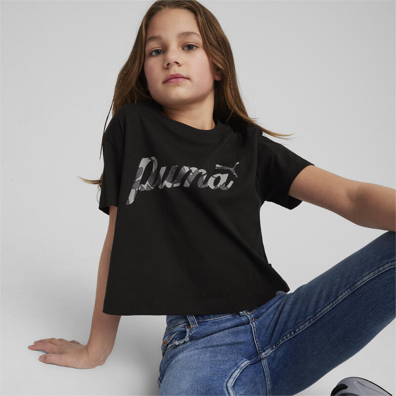 Crop T-shirt ESS+ BLOSSOM per ragazzi PUMA Black