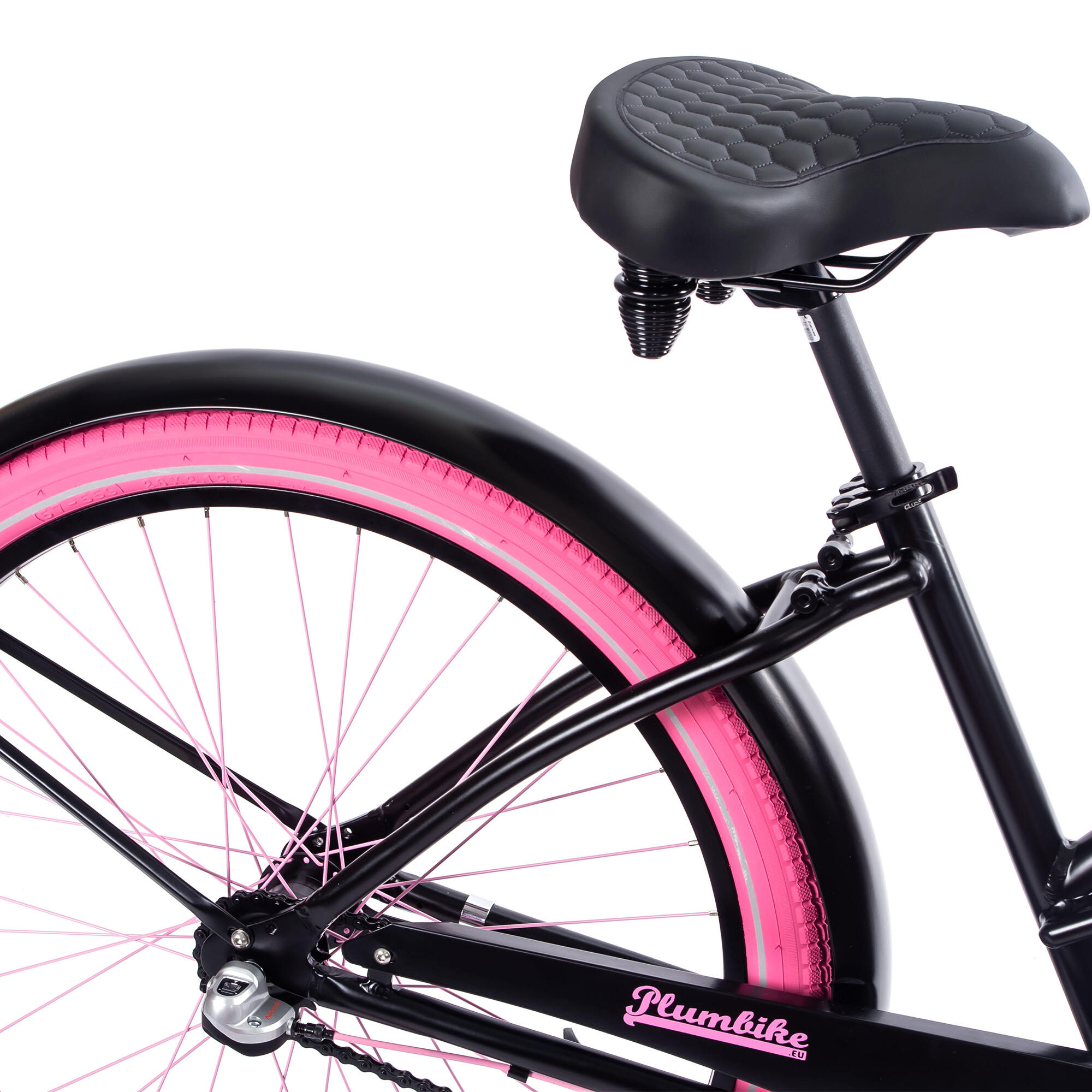 Rower miejski damski Plumbike La Donna Night Heart 3B z hamulcem v-brake 2/7