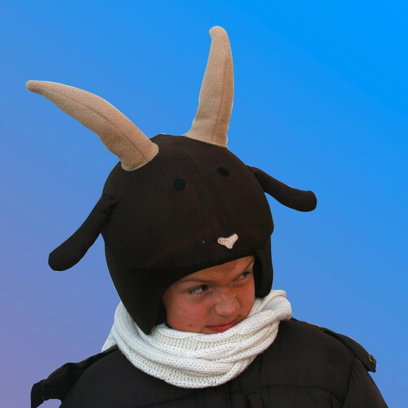 Housse de casque fantaisie - Coolcasc - Chévre marron - Taille unique