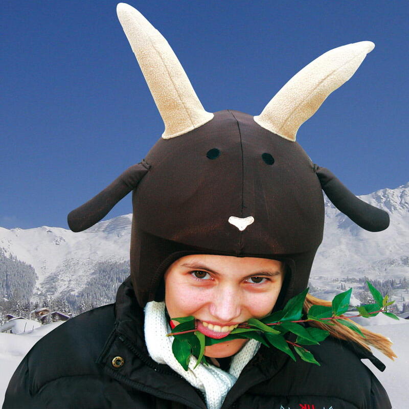 Housse de casque fantaisie - Coolcasc - Chévre marron - Taille unique