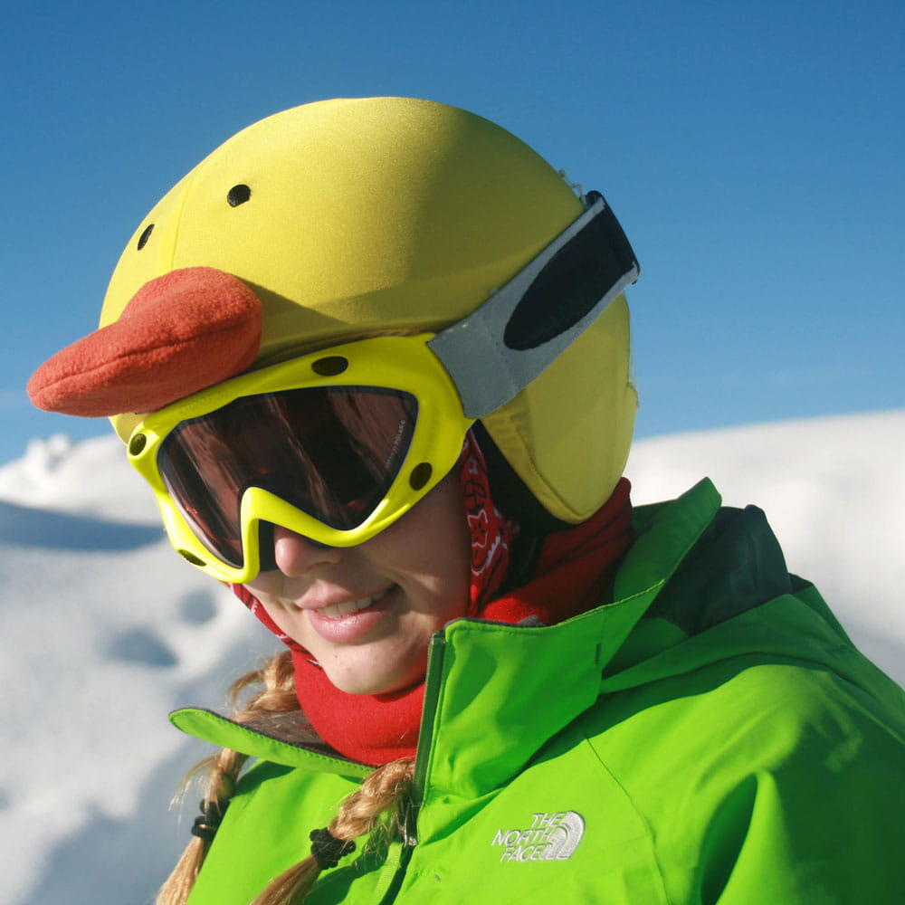 Housse de casque fantaisie - Coolcasc - Canard jaune - Taille unique 5/7