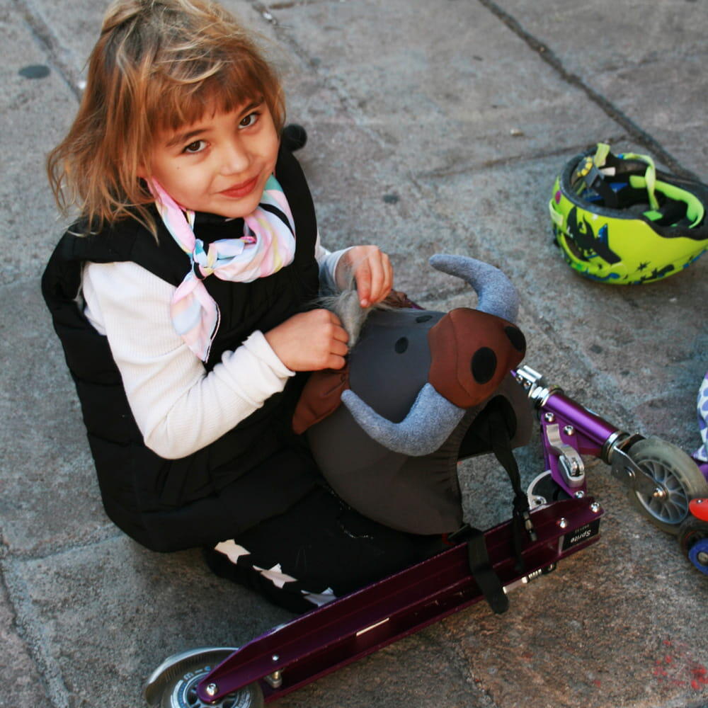 Cubrez casco para bicicleta infantil Coolcasc Animals African Pig 4/7