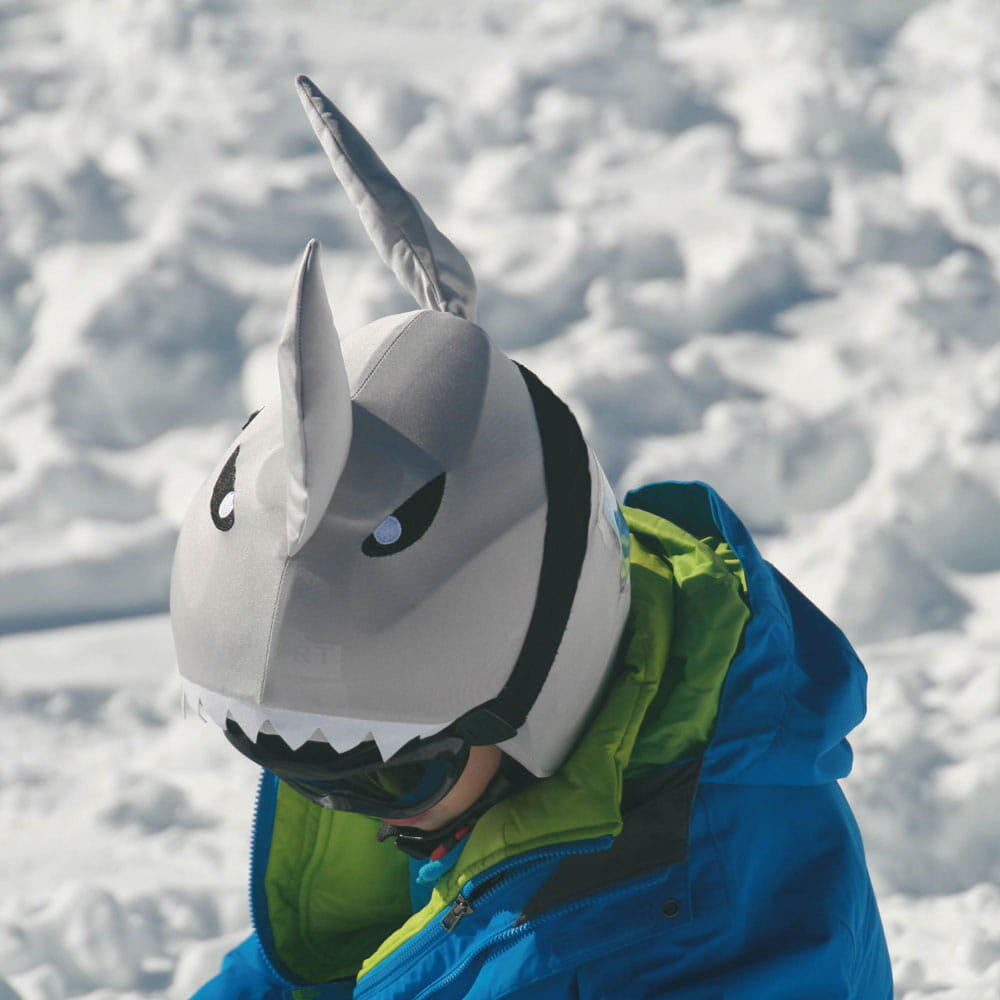 Housse de casque fantaisie - Coolcasc - Requin gris - Taille unique 3/7