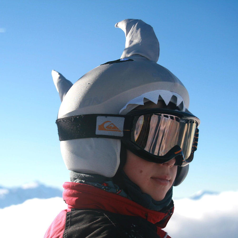 Housse de casque fantaisie - Coolcasc - Requin gris - Taille unique 4/7