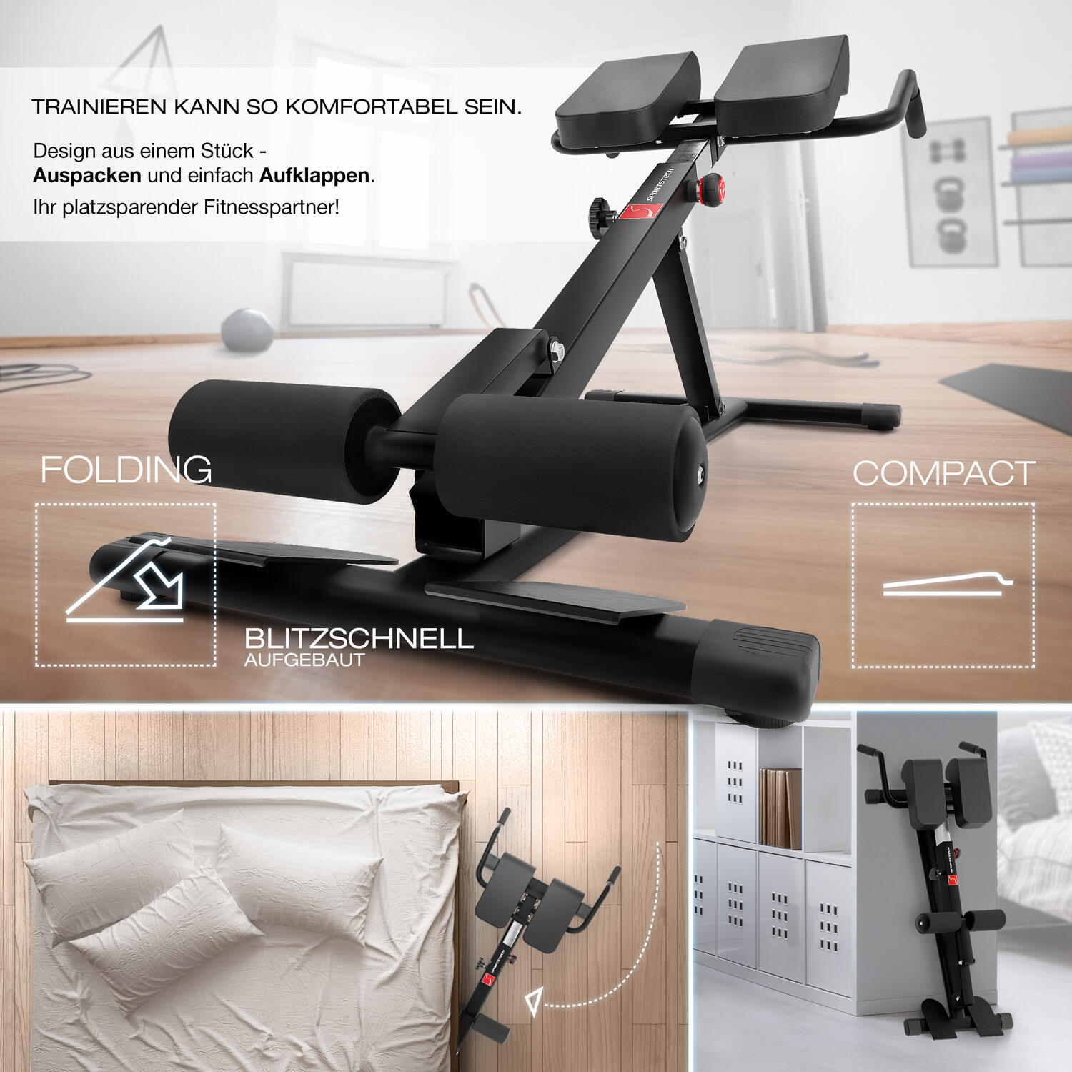 Sportstech BRT150 rugtrainer - buiktrainer - hometrainer - dipbar 4/6