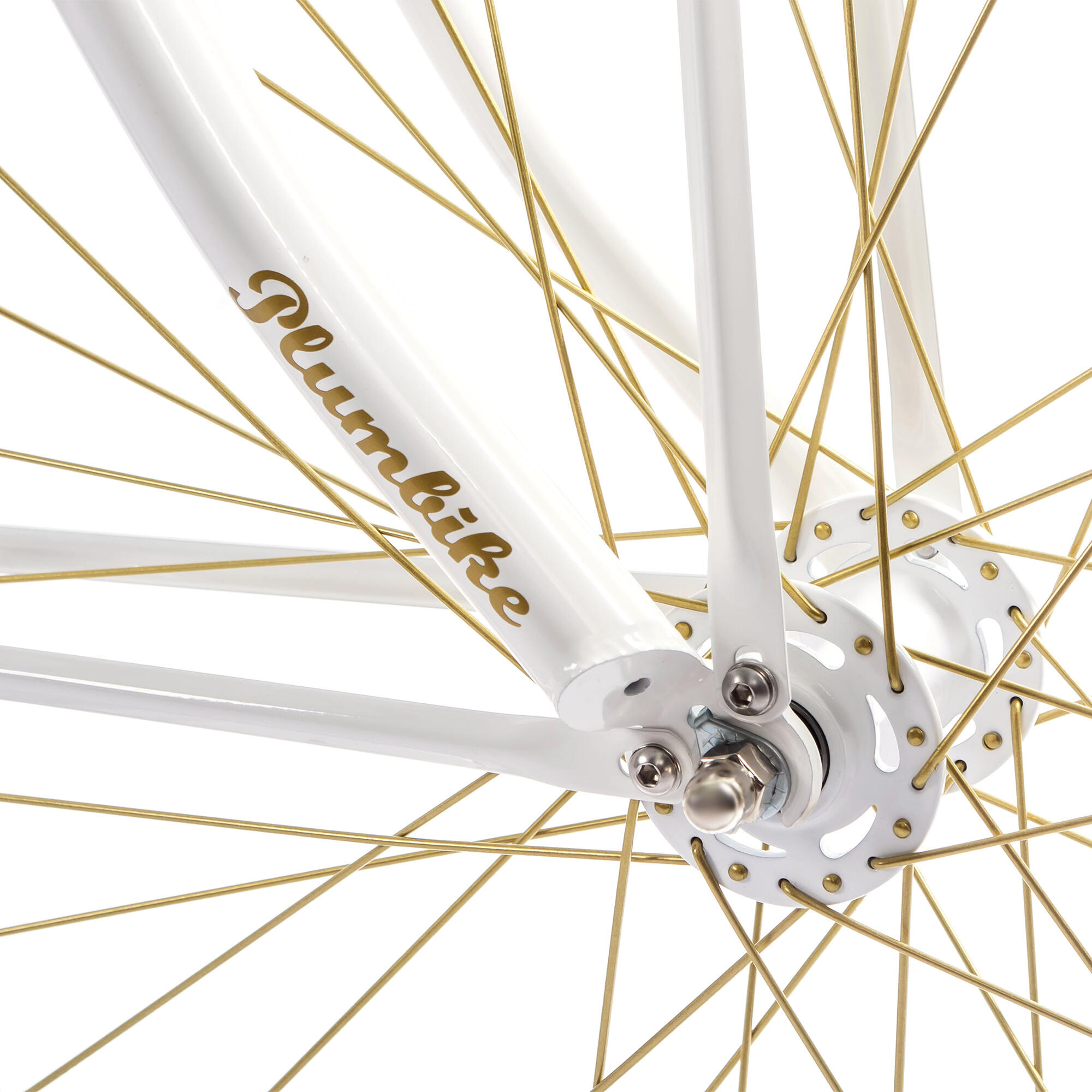 Rower miejski damski Plumbike La Donna Gold White 3B z hamulcem v-brake 4/7