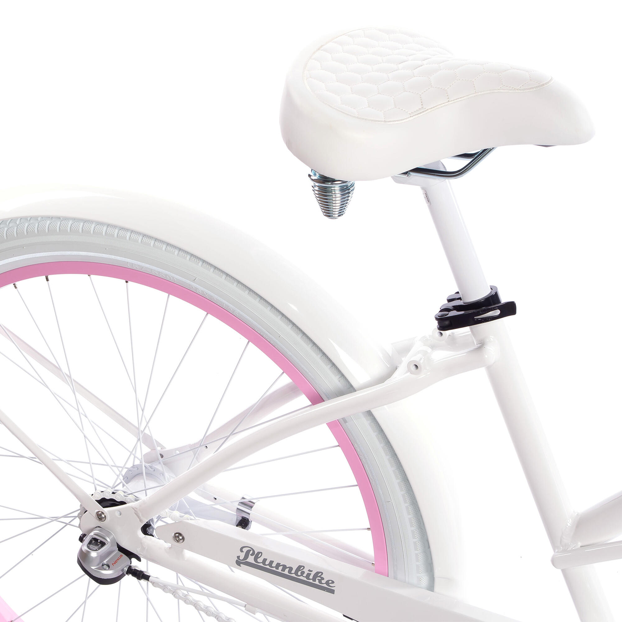 Rower miejski damski Plumbike La Donna Pearl 3B z hamulcem v-brake 2/7